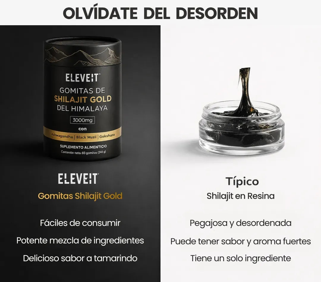 Eleveit Gold gomitas de shilajit - uso diario